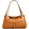 Ree Projects Florencia Soft Pebble Grain Leather Shoulder Bag In Brown