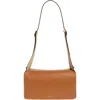 Ree Projects Florencia Soft Pebble Grain Leather Shoulder Bag In Caramel
