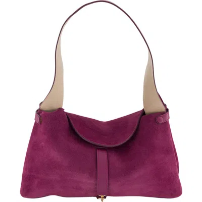 Ree Projects Florencia Suede Shoulder Bag In Red