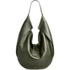 Ree Projects Large Riva Pebbled Leather Hobo Bag In Green