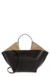 Ree Projects Medium Anne East/west Leather Tote In Black
