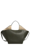 Ree Projects Medium Anne East/west Leather Tote In Green