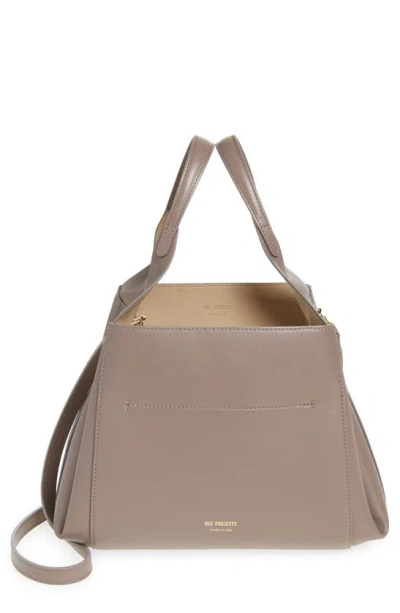 Ree Projects Medium Avy Leather Bucket Bag In Ash Brown