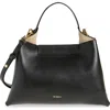Ree Projects Medium Elieze Leather Shoulder Bag In Black