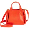 Ree Projects Mini Avy Pebbled Leather Top Handle Bag In Flame