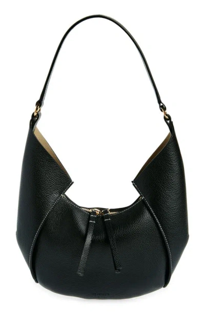 Ree Projects Mini Riva Pebbled Leather Tote In Black