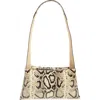 Ree Projects Small Nessa Snakeskin Embossed Leather Shoulder Bag In Python Black