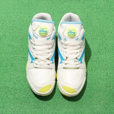 Pre-owned Reebok 2024  Court Victory Pump Size 12.5 100203275. Michael Chang Tennis Blue In White