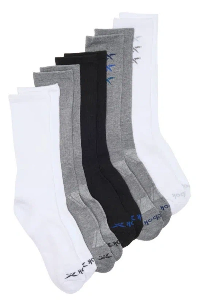 Reebok 5-pack Terry Crew Socks In Gray