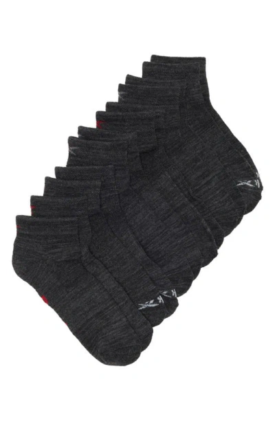 Reebok 6-pack Quarter Length Socks In Black
