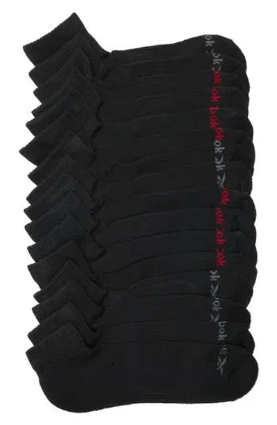 Reebok 8-pack Assorted Terry Quarter Socks In Black