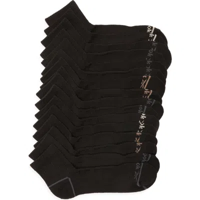 Reebok 8-pack Assorted Terry Quarter Socks In Black