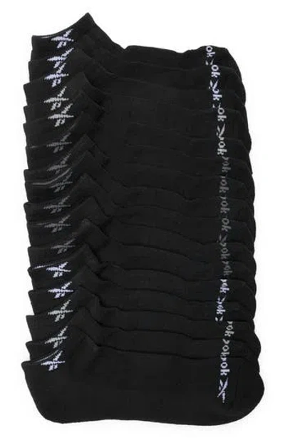 Reebok 8-pack Half Terry Low Cut Socks In Black