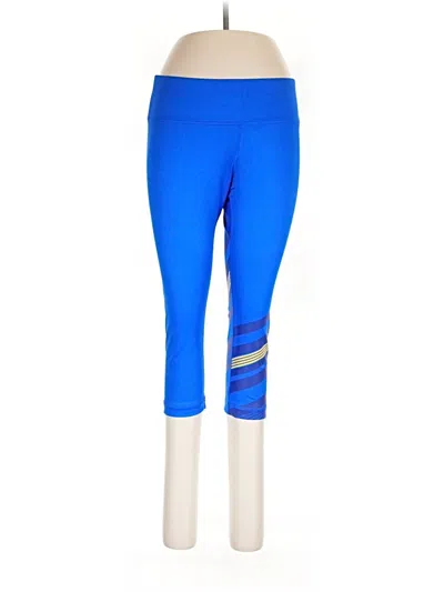 Pre-owned Reebok Active Pants In Blue