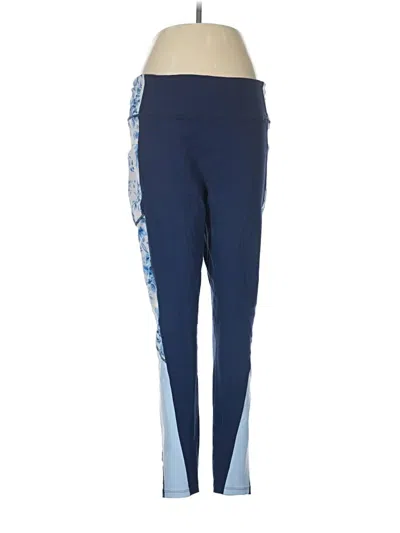 Pre-owned Reebok Active Pants In Blue