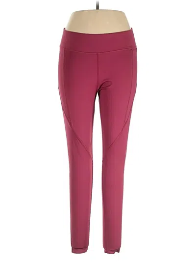 Pre-owned Reebok Active Pants In Burgundy