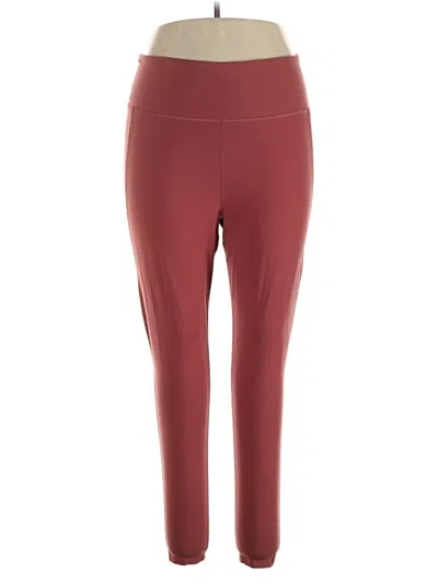 Pre-owned Reebok Active Pants In Burgundy