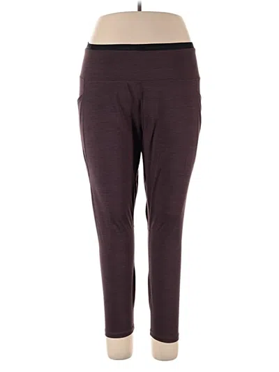 Pre-owned Reebok Active Pants In Burgundy