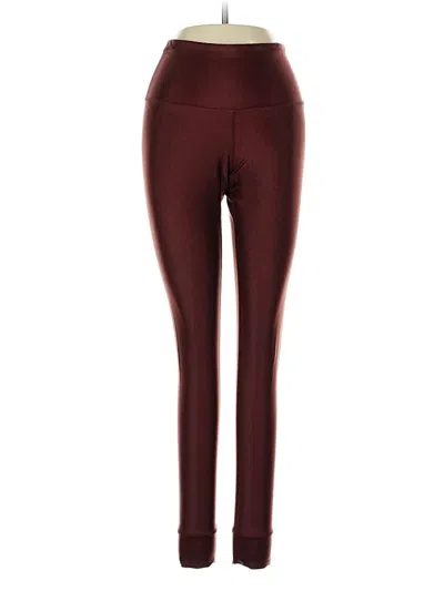 Pre-owned Reebok Active Pants In Burgundy