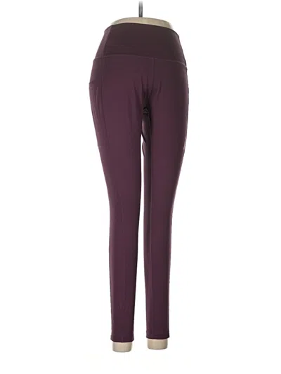 Pre-owned Reebok Active Pants In Burgundy