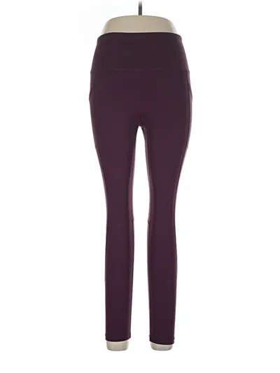 Pre-owned Reebok Active Pants In Burgundy