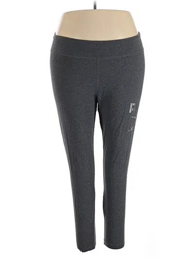 Pre-owned Reebok Active Pants In Gray