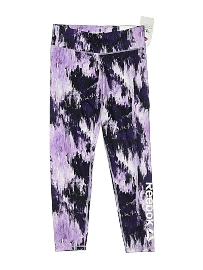 Pre-owned Reebok Kids' Active Pants In Purple
