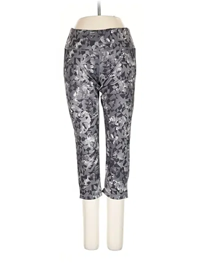 Pre-owned Reebok Active Pants In Silver