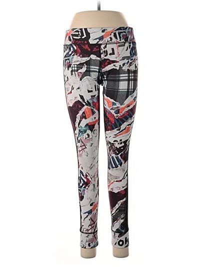Pre-owned Reebok Active Pants In Silver
