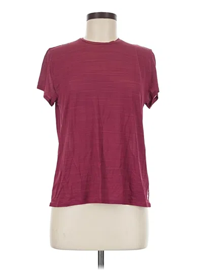 Pre-owned Reebok Active T-shirt In Burgundy