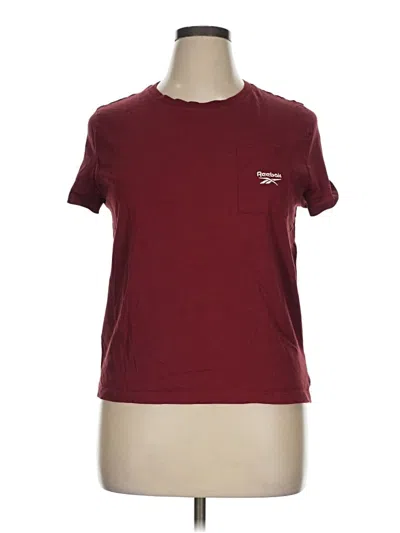 Pre-owned Reebok Active T-shirt In Burgundy
