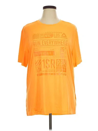Pre-owned Reebok Active T-shirt In Orange