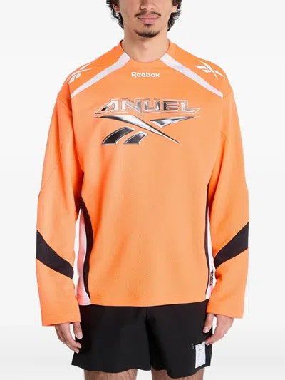 Reebok Anuel Logo-print Sweatshirt In Orange
