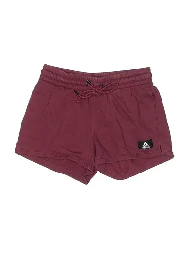 Pre-owned Reebok Athletic Shorts In Burgundy