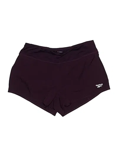 Pre-owned Reebok Athletic Shorts In Burgundy