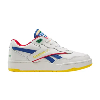 Pre-owned Reebok Bb4000 2 Big Kid 'chalk Vector Blue' | Cream | Kid's Size 4 In White