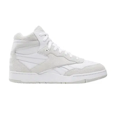 Pre-owned Reebok Bb4000 2 Mid Retro 'triple White Hairy Suede' | Men's Size 4.5