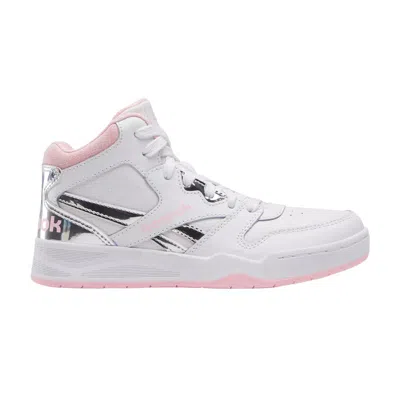 Pre-owned Reebok Bb4500 Court Little Kid 'white Pink Glow Chrome' | Kid's Size 6