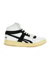Reebok High-top Sneakers With Contrasting Sole And Perforated Toe Box In White