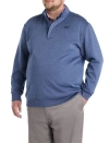 Reebok Big & Tall 1/4-zip Performance Pullover In Blue