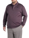 Reebok Big & Tall 1/4-zip Performance Pullover In Burgundy