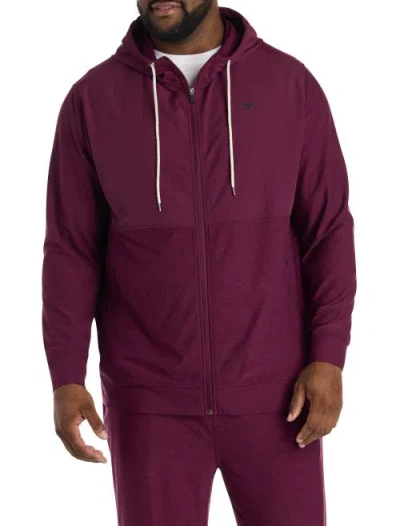Reebok Big & Tall 365 Mixed Media Performance Hoodie In Purple