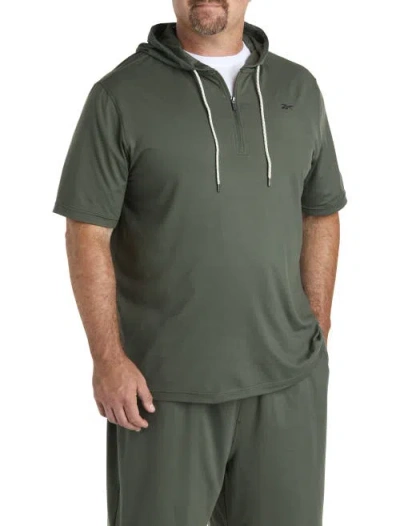 Reebok Big & Tall 365 Mixed Media Performance Hoodie V1 In Green