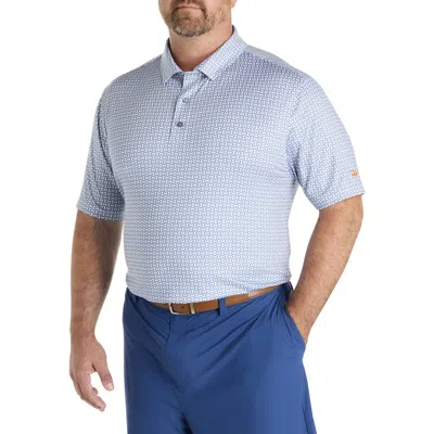 Reebok Big & Tall Art Deco Performance Polo Shirt In Blue