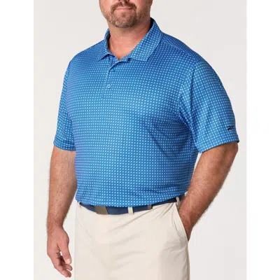 Reebok Big & Tall Basketweave Performance Polo Shirt V2 In Blue