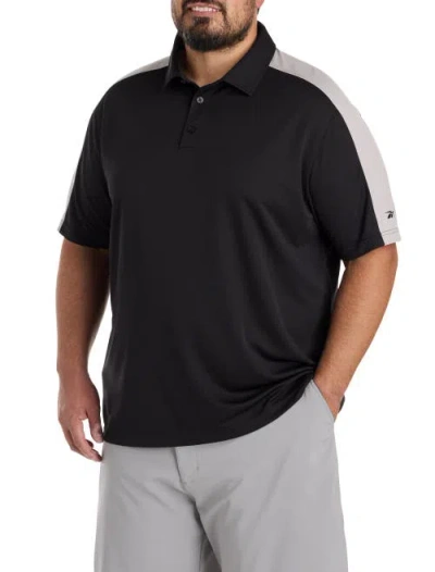 Reebok Big & Tall Colorblocked Polo Shirt In Black