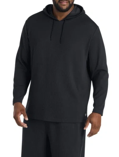 Reebok Big & Tall Everywhere Performance Textured Hoodie In Black