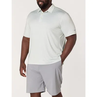 Reebok Big & Tall Geometric Dot Performance Polo Shirt In White