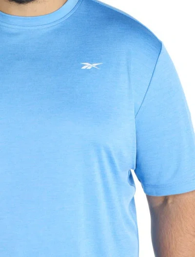Reebok Big & Tall Id Train Melange Performance Tee In Recovery Blue