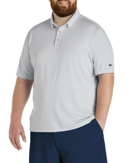 Reebok Big & Tall Jacquard Tonal Polo Shirt In Gray